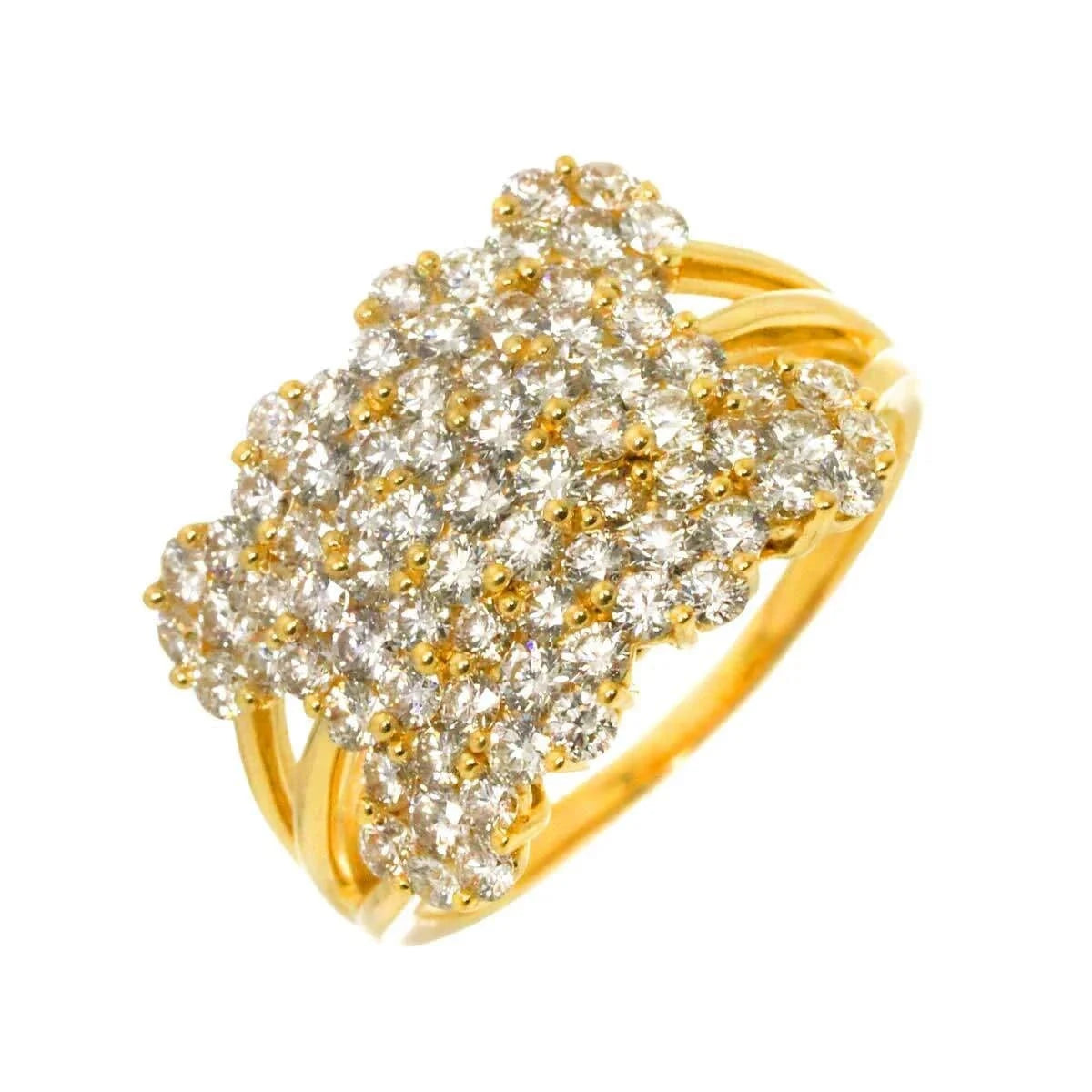 Luxury Promise Japan Diamond 2.07ct Ring 18K YG Yellow Gold 750 9.5(US) 90280591