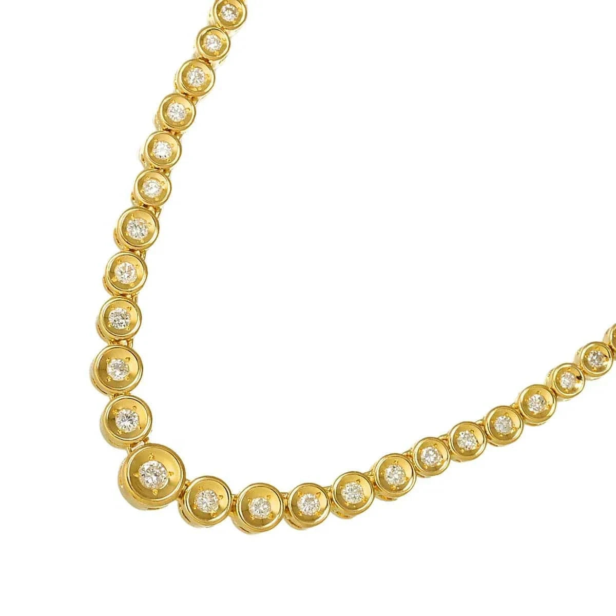 Luxury Promise Japan Diamond 2.09ct Necklace 18K YG Yellow Gold 750 90291203
