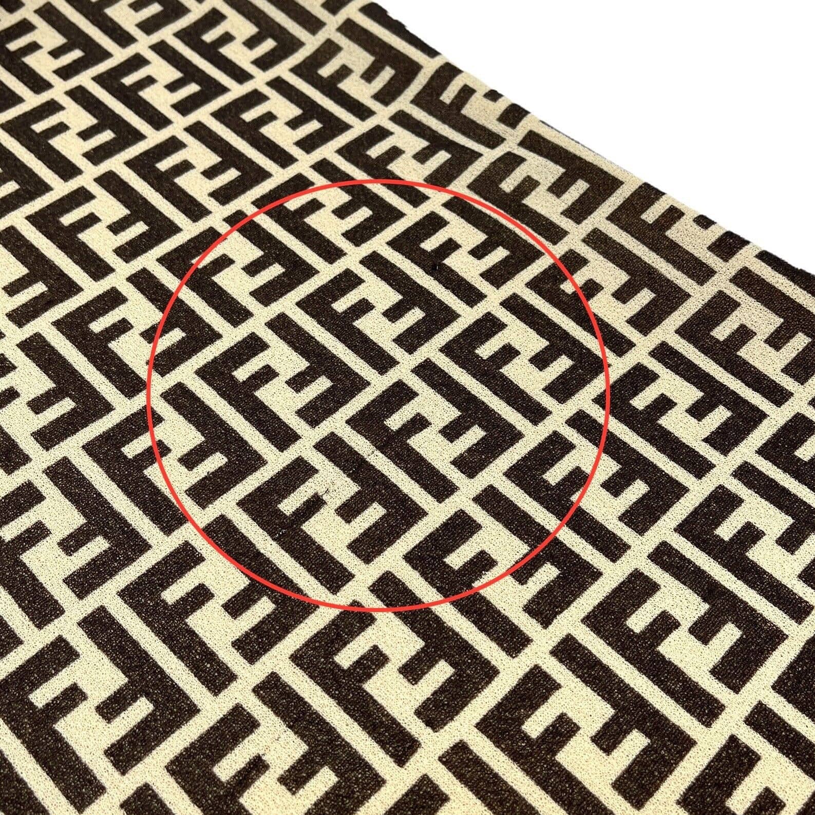 Luxury Promise Japan FENDI Vintage Zucca Monogram Dress #40 One-piece Beige Black Polyester RankAB