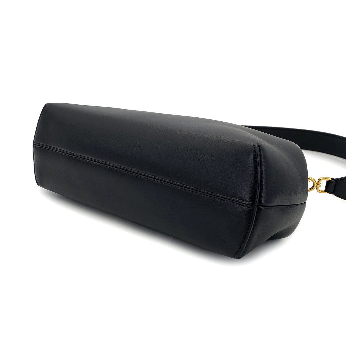 Luxury Promise Japan FENDI FIRST MEDIUM CLUTCH SHOULDER BAG LEATHER BLACK 8BP127 90299314