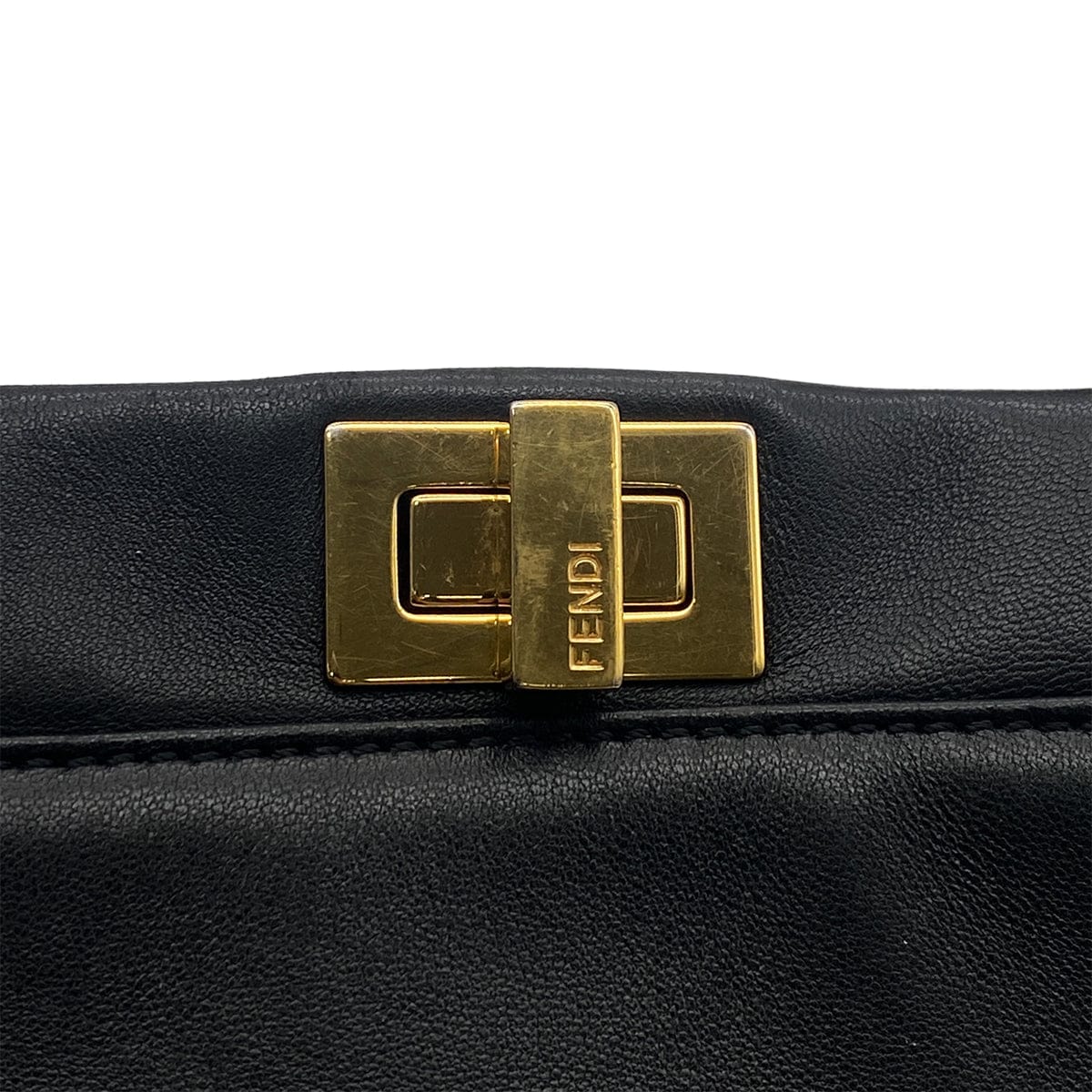 Luxury Promise Japan FENDI PEEKABOO MINI HAND SHOULDER BAG BLACK LEATHER 8BN244 90304723