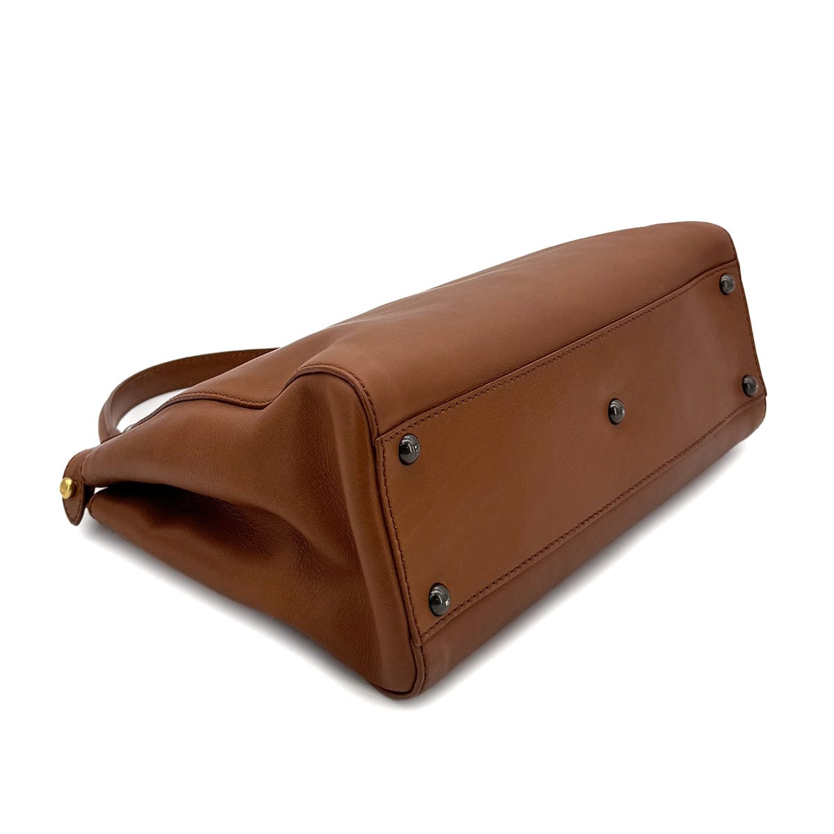 Luxury Promise Japan FENDI PEEKABOO REGULAR HAND SHOULDER BAG LEATHER BROWN 8BN226 90298740