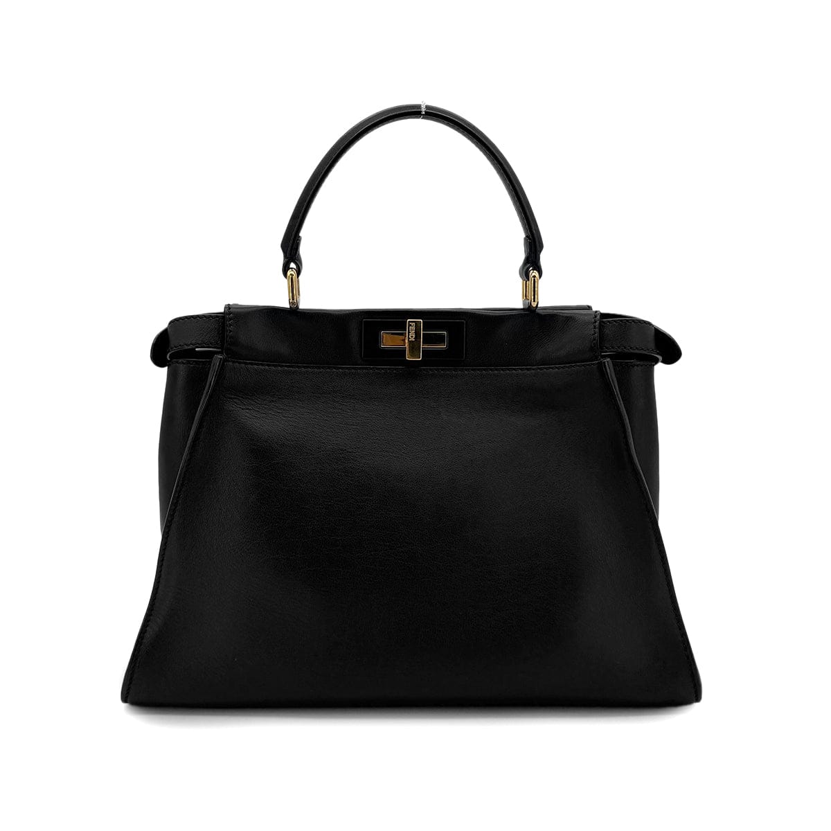 Luxury Promise Japan FENDI PEEKABOO REGULAR HAND SHOULDER BAG LEATHER NERO 8BN290 90298729