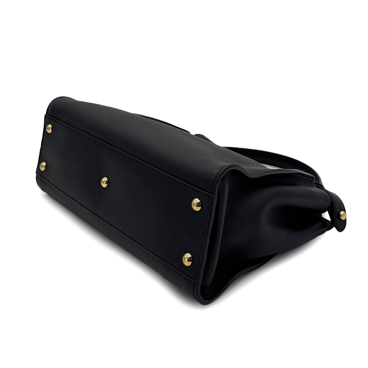 Luxury Promise Japan FENDI PEEKABOO REGULAR HAND SHOULDER BAG LEATHER NERO 8BN290 90298729