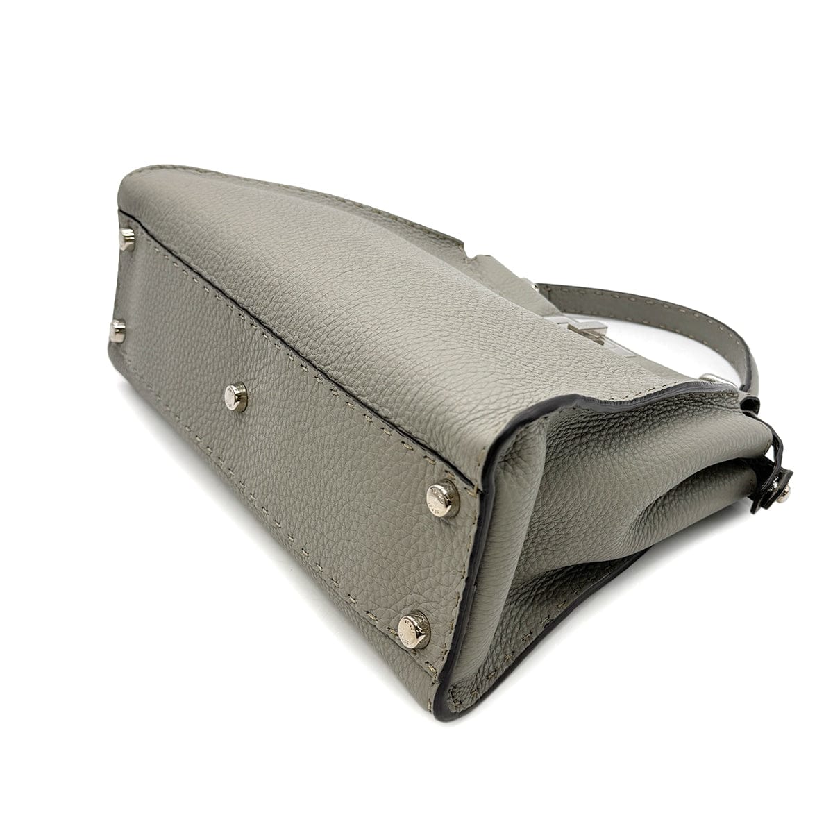 Luxury Promise Japan FENDI PEEKABOO REGULAR SELLERIA HAND SHOULDER BAG LEATHER GRAY 8BN226 90305473