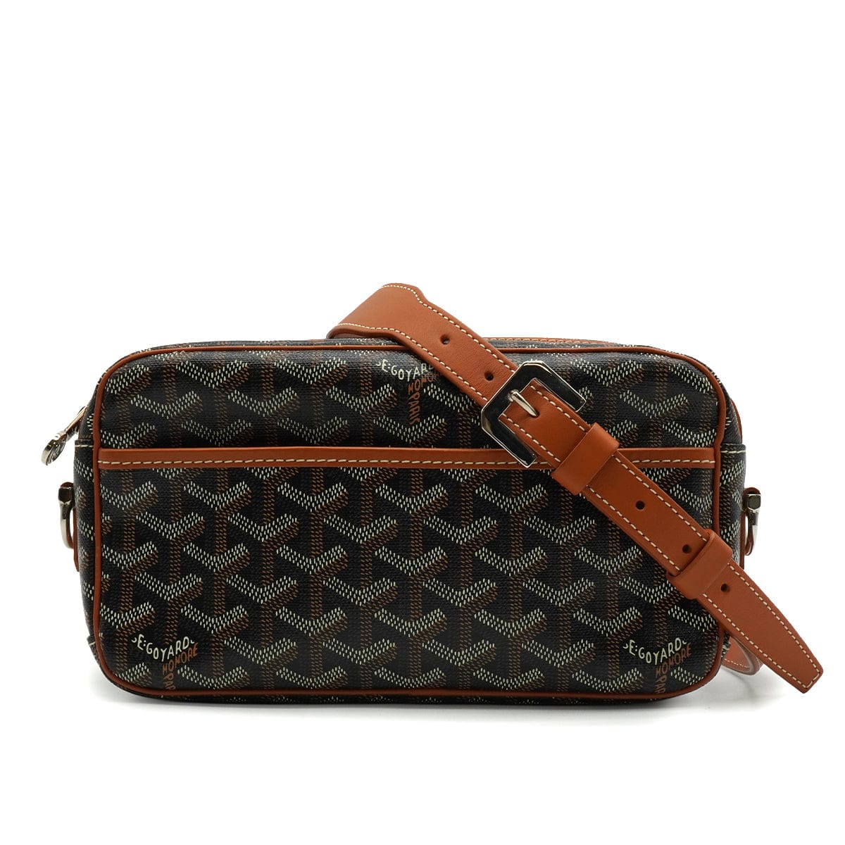 Luxury Promise Japan GOYARD CAP VERT PM BAG SHOULDER BAG BROWN GOYARDINE CANVAS 90344567