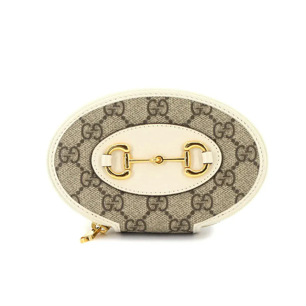 Luxury Promise Japan GUCCI Horsebit 1955 Coin case GG Supreme Leather Beige White 622040 90279127