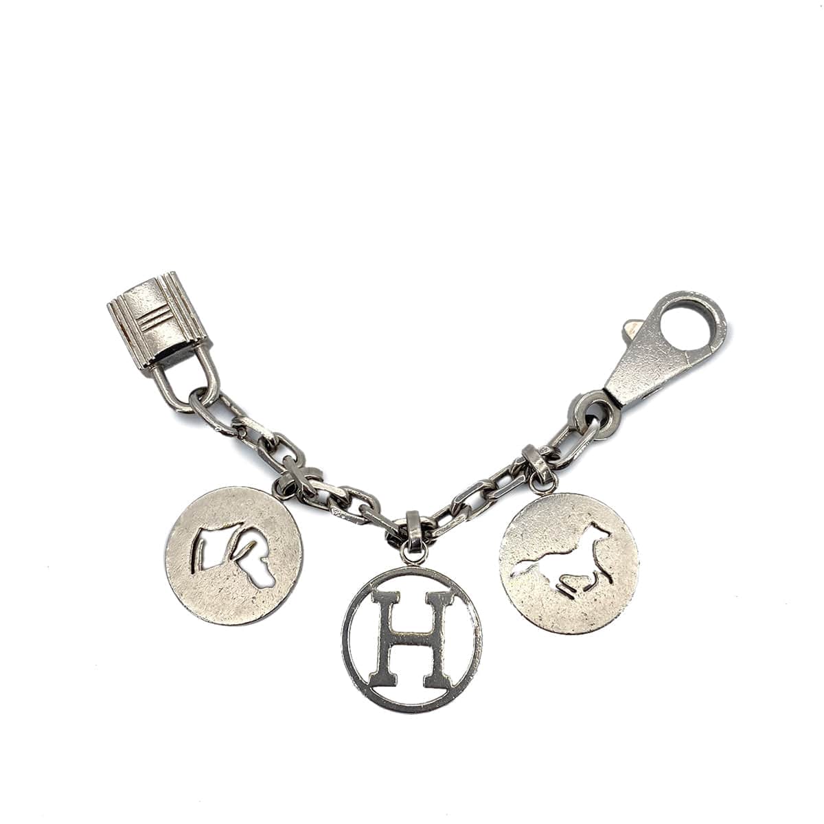 Luxury Promise Japan HERMES BAG CHARM AMULET 4 ACCESSORY SILVER 90258039
