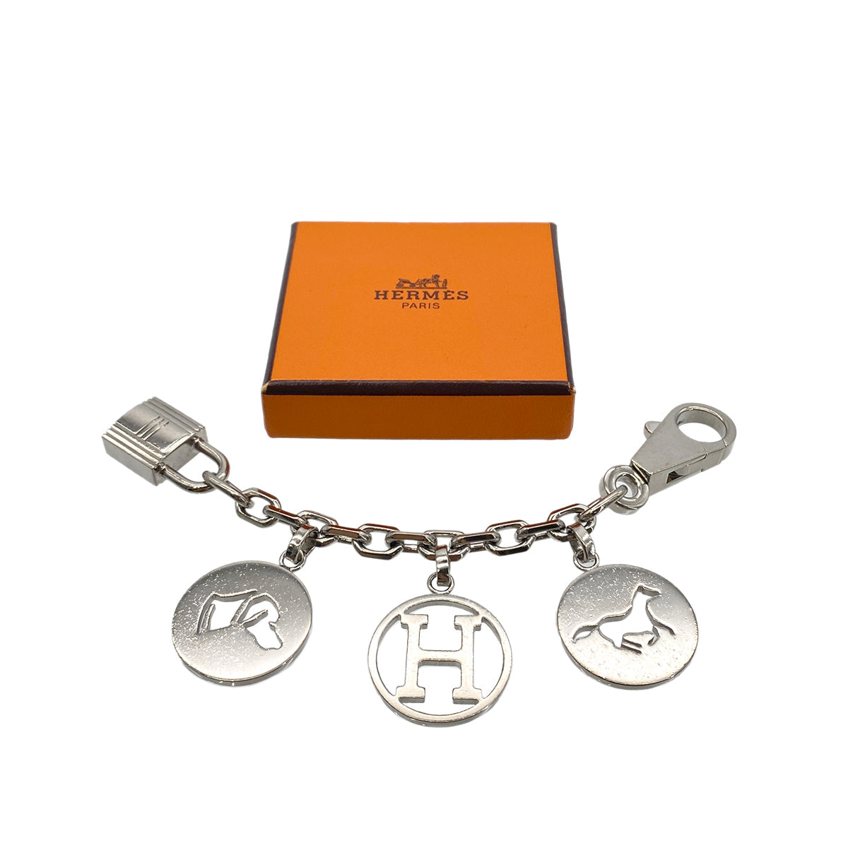 Luxury Promise Japan HERMES BAG CHARM AMULET 4 SILVER ACCESSORY 90283129