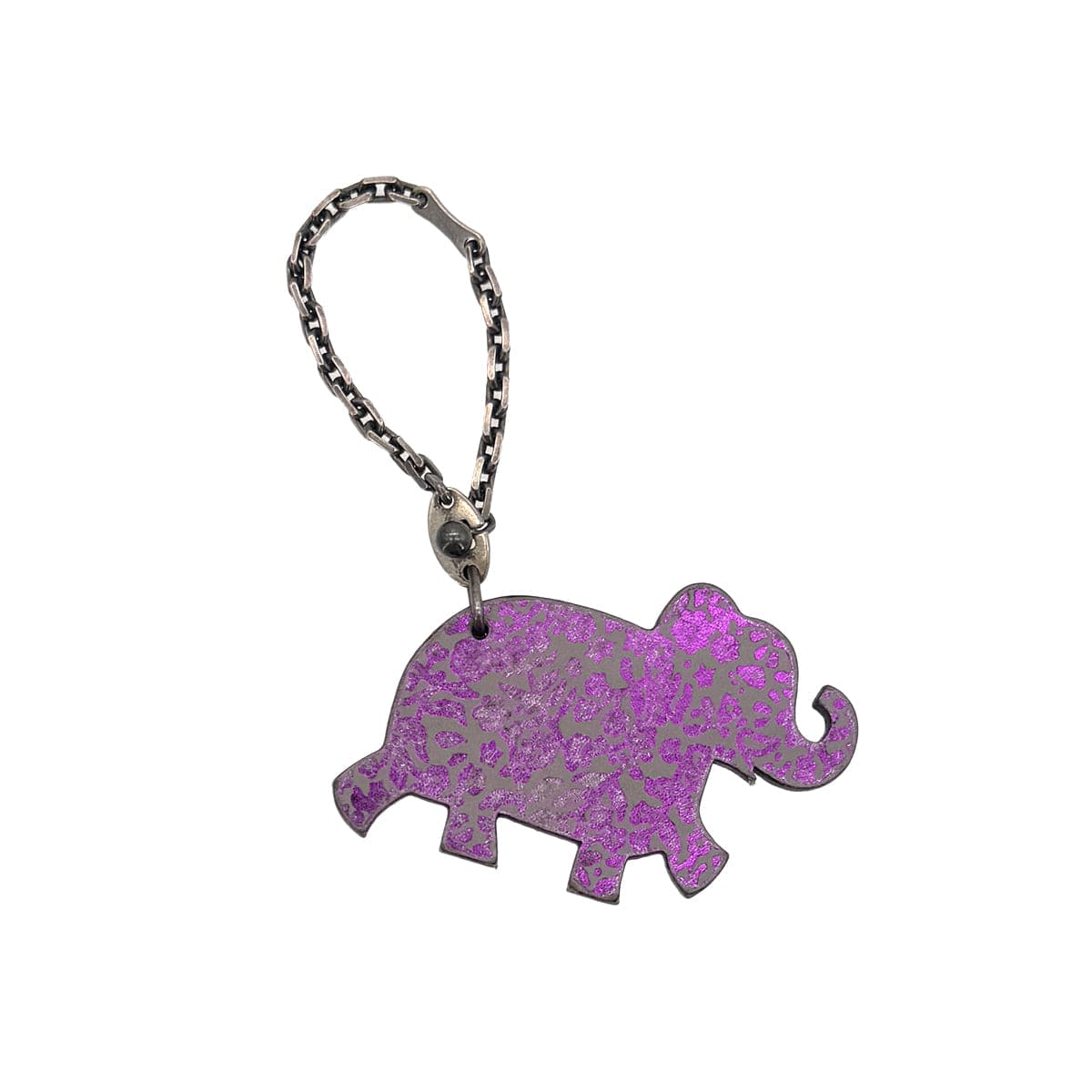 Luxury Promise Japan HERMES BAG CHARM ELEPHANT PURPLE LEATHER SV925 90283601