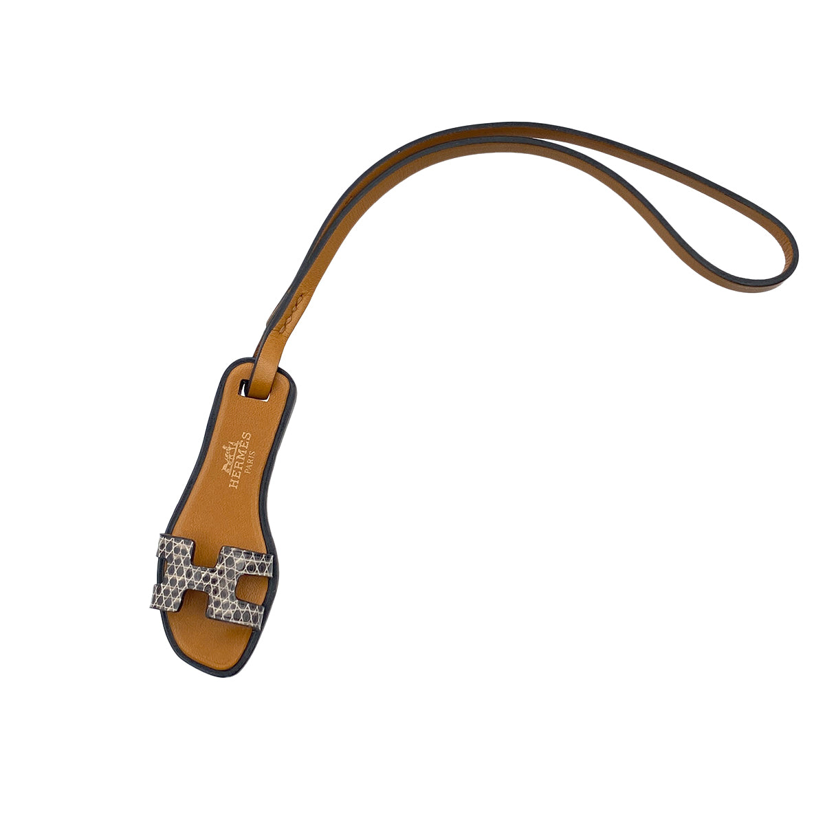 Luxury Promise Japan HERMES BAG CHARM ORAN NANO DESERT NATUREL SABLE NOIR LIZARD VEAU BUTLER VACHE HUNTER 90279952