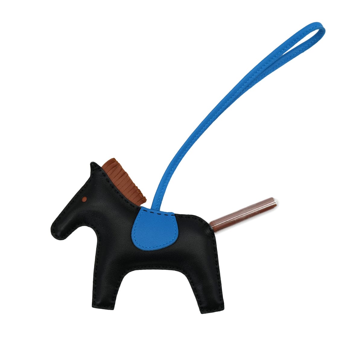 Luxury Promise Japan HERMES BAG CHARM RODEO MM BLACK GOLD BLEU ZANZIBAR AGNEAU MILO 2020 Y STAMP 90317783