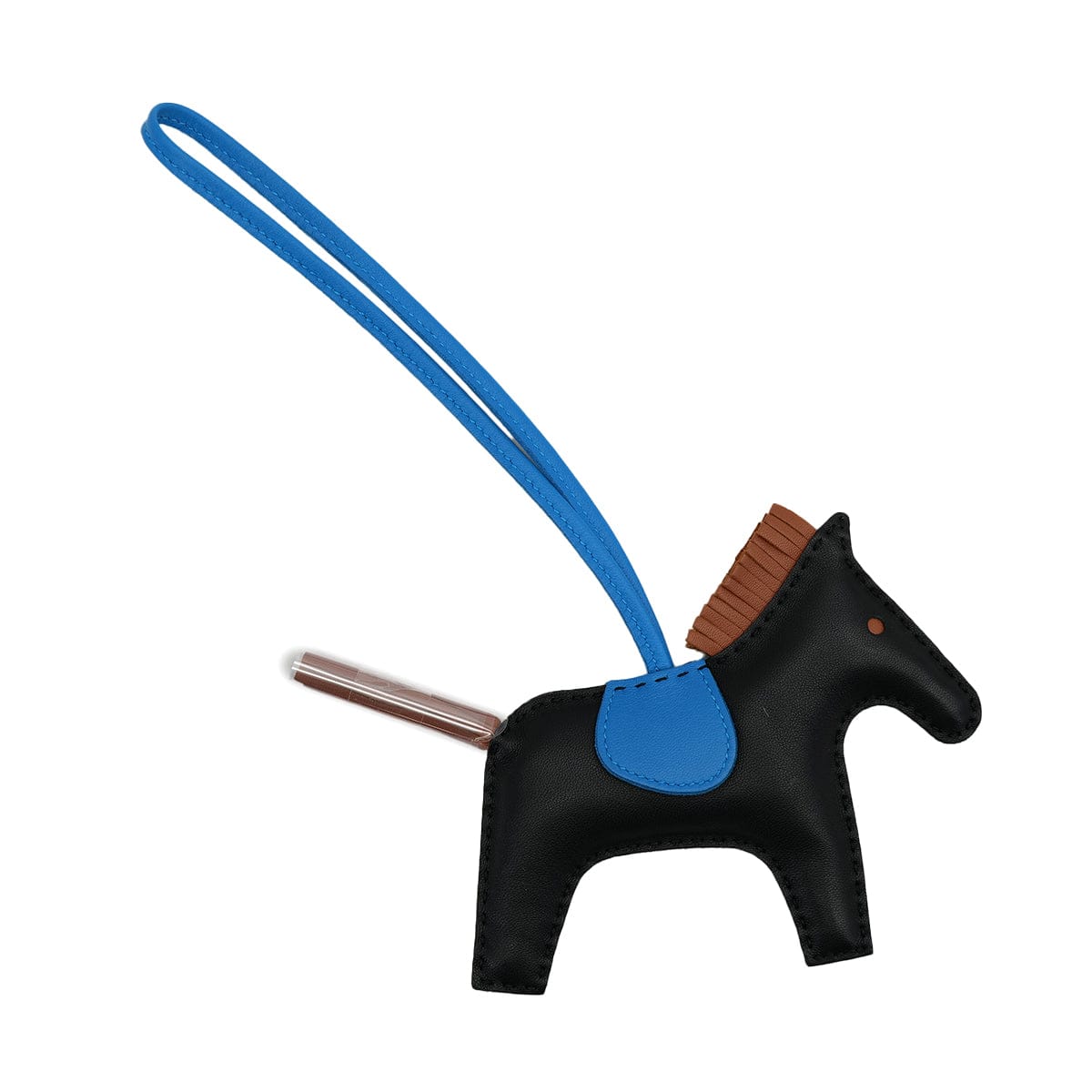 Luxury Promise Japan HERMES BAG CHARM RODEO MM BLACK GOLD BLEU ZANZIBAR AGNEAU MILO 2020 Y STAMP 90317783