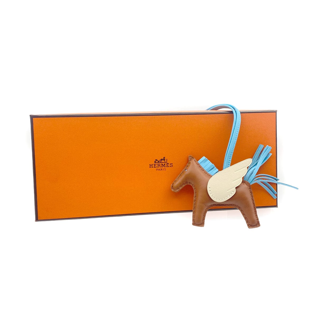 Luxury Promise Japan HERMES BAG CHARM RODEO PEGASUS PM GOLD CRAIE CIEL AGNEAU MILO W 90279752