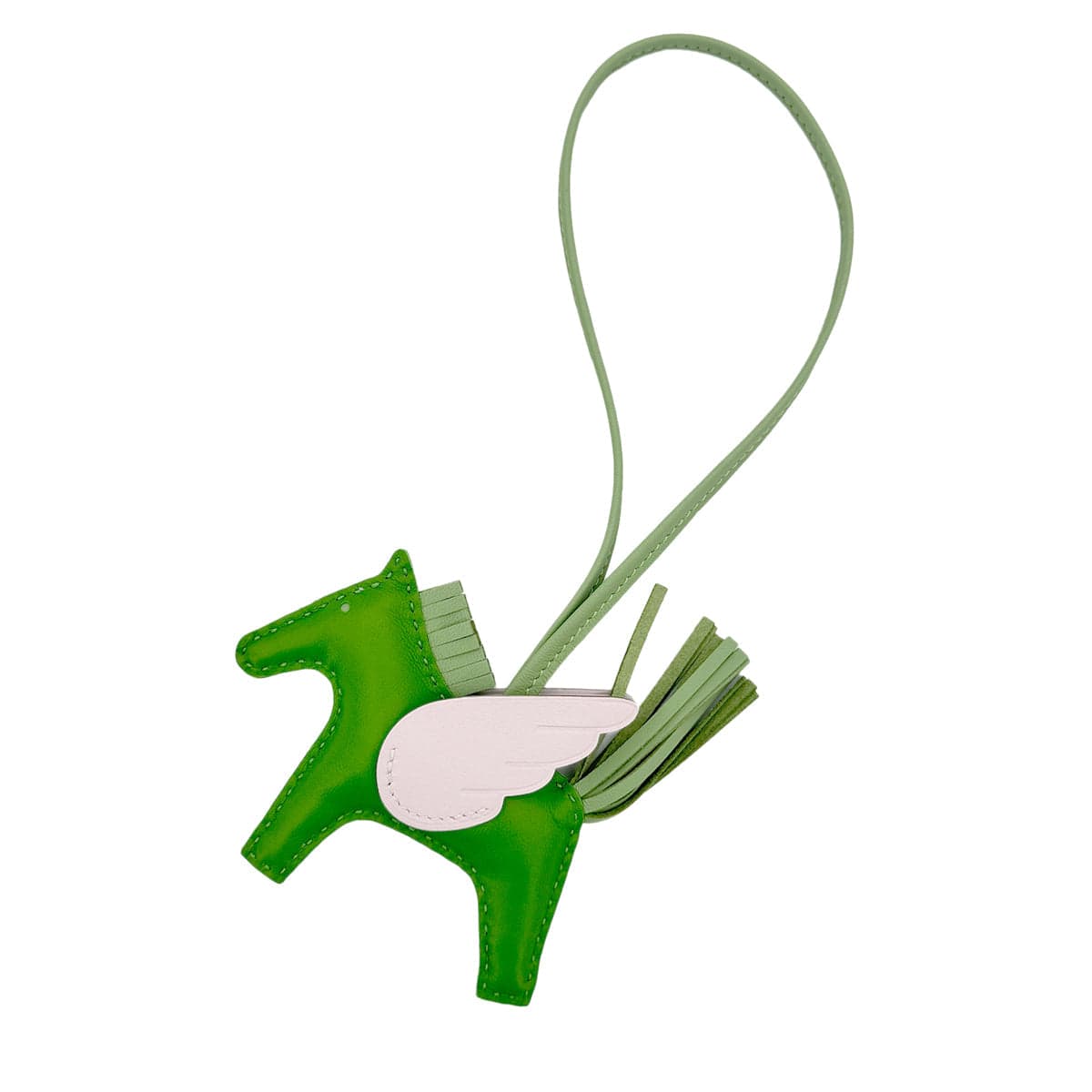 Luxury Promise Japan HERMES BAG CHARM RODEO PEGASUS PM VERT YUCCA MAUVE PALE VERT CRIQUET W 90276789
