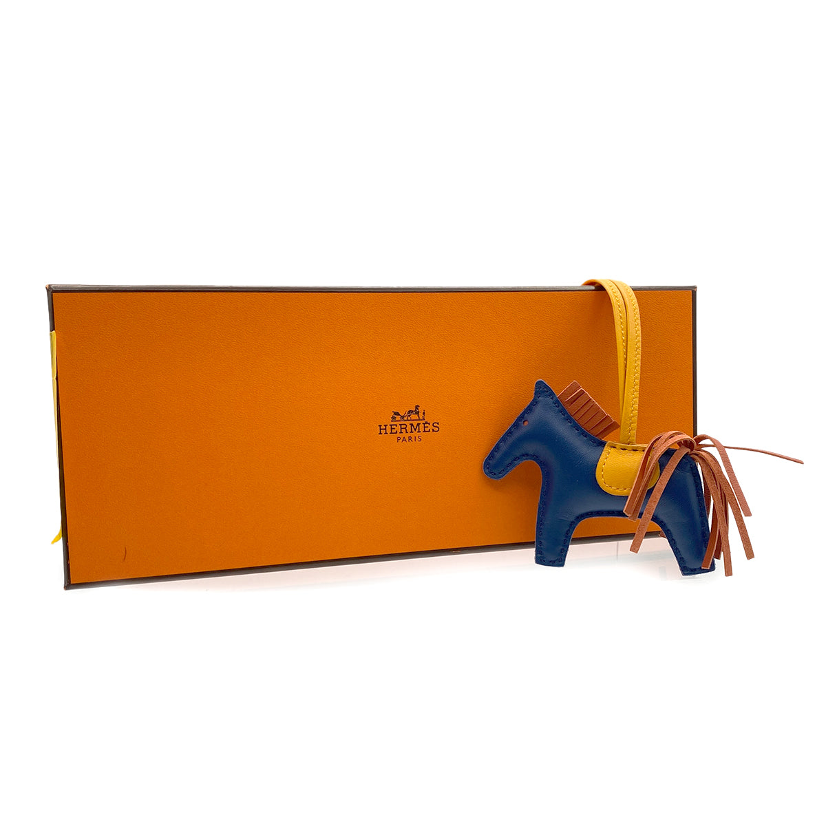 Luxury Promise Japan HERMES BAG CHARM RODEO PM BLUE DE MALTE JAUNE D'OR CORNALINE AGNEAU MILO 90274068