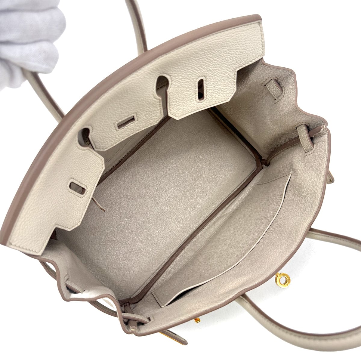 Luxury Promise Japan HERMES BIRKIN 25 BETON TOGO HAND BAG U GHW 90300556