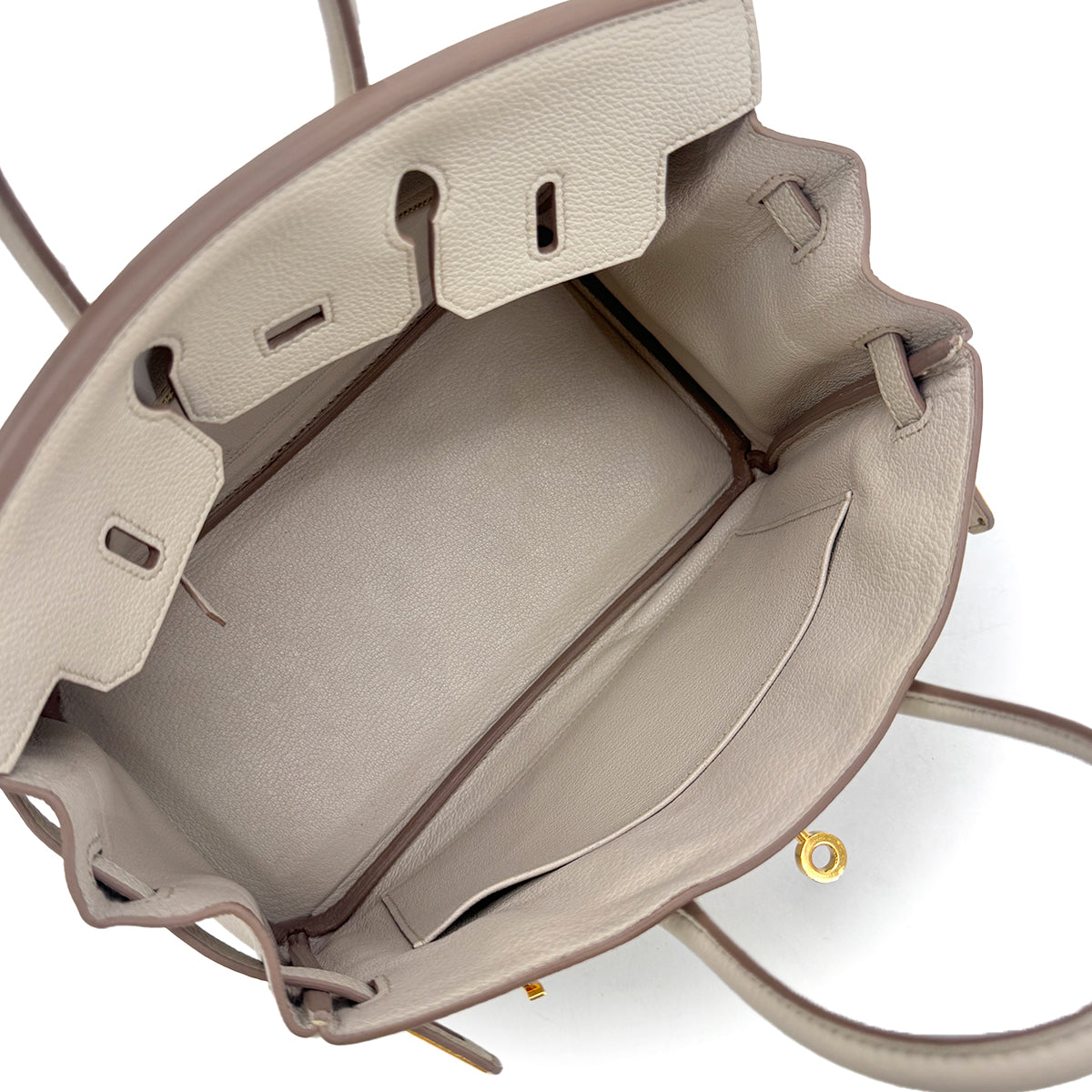 Luxury Promise Japan HERMES BIRKIN 25 BETON TOGO HAND BAG U GHW 90309136