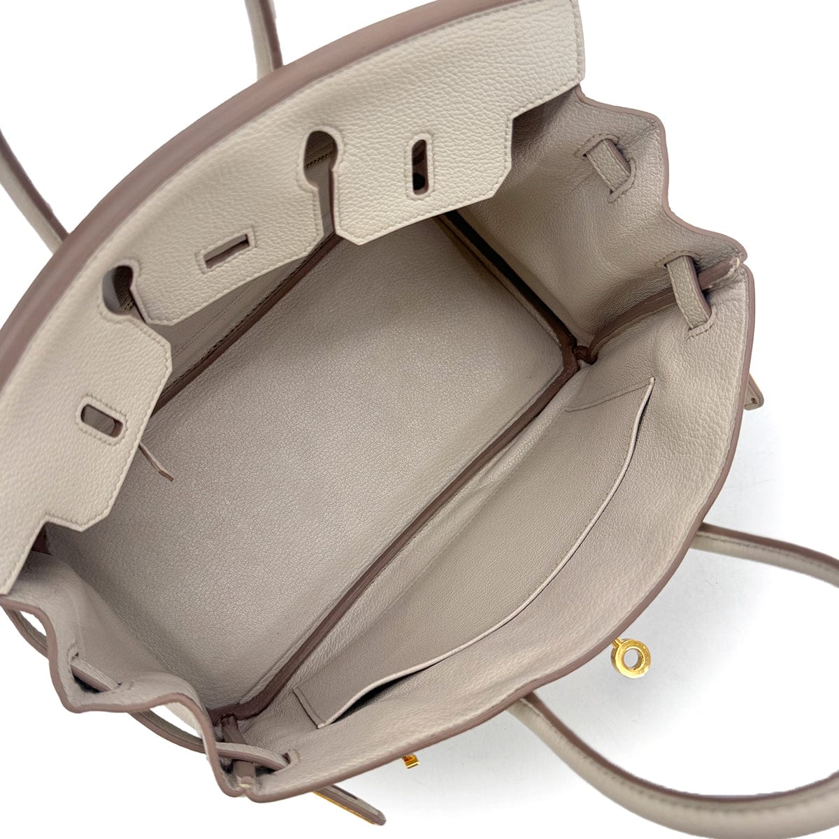 Luxury Promise Japan HERMES BIRKIN 25 BETON TOGO HAND BAG U GHW 90309136