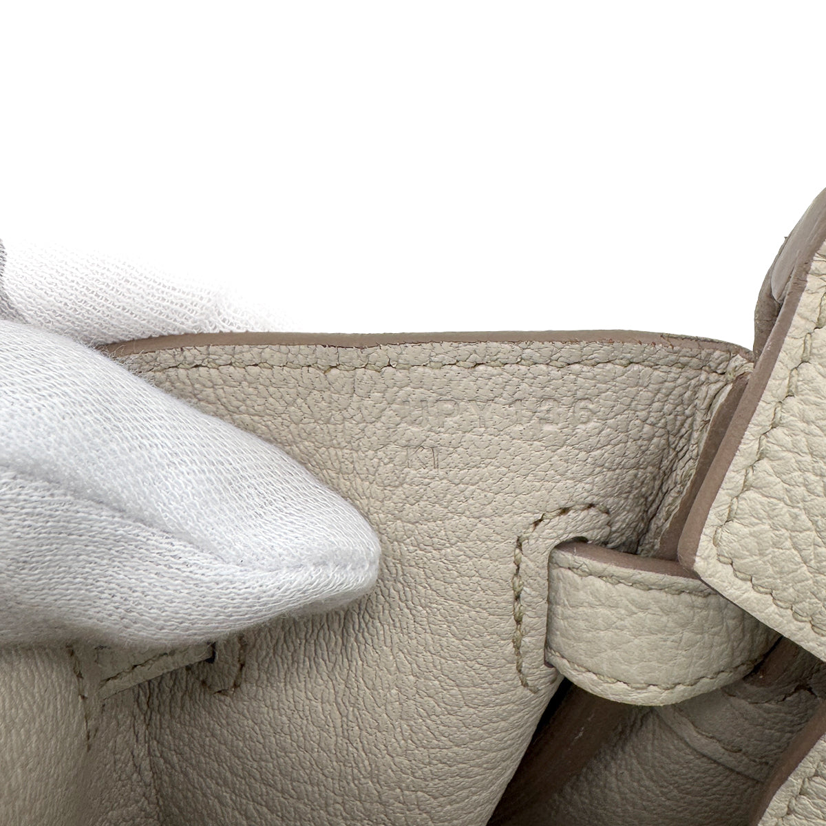 Luxury Promise Japan HERMES BIRKIN 25 BETON TOGO HAND BAG U GHW 90309136