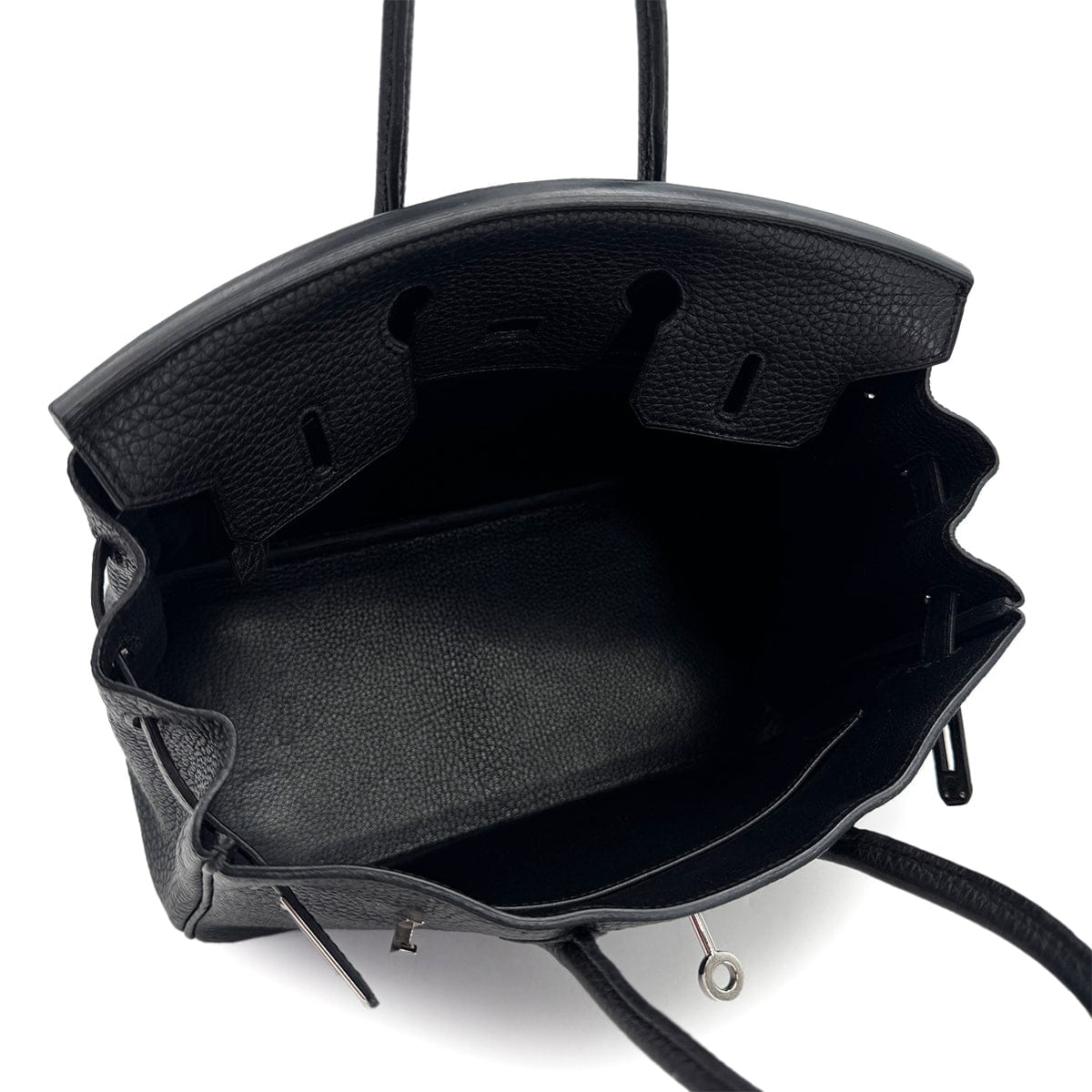 Luxury Promise Japan HERMES BIRKIN 25 BLACK TAURILLON CLEMENCE HAND BAG 2010 SQUARE N PALLADIUM HARDWARE 90312935