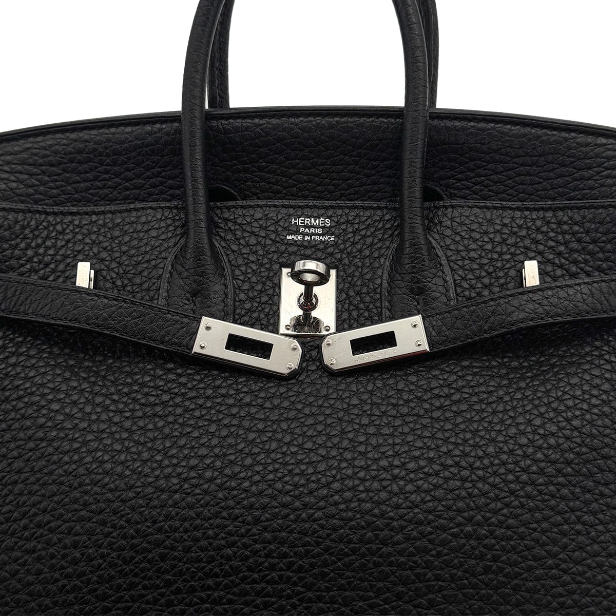 Luxury Promise Japan HERMES BIRKIN 25 BLACK TAURILLON CLEMENCE HAND BAG 2010 SQUARE N PALLADIUM HARDWARE 90312935