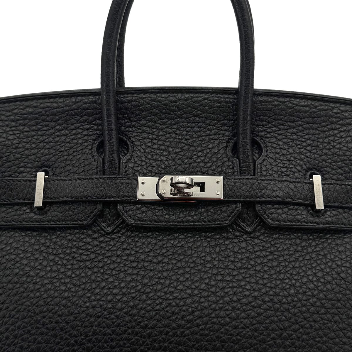 Luxury Promise Japan HERMES BIRKIN 25 BLACK TAURILLON CLEMENCE HAND BAG 2010 SQUARE N PALLADIUM HARDWARE 90312935