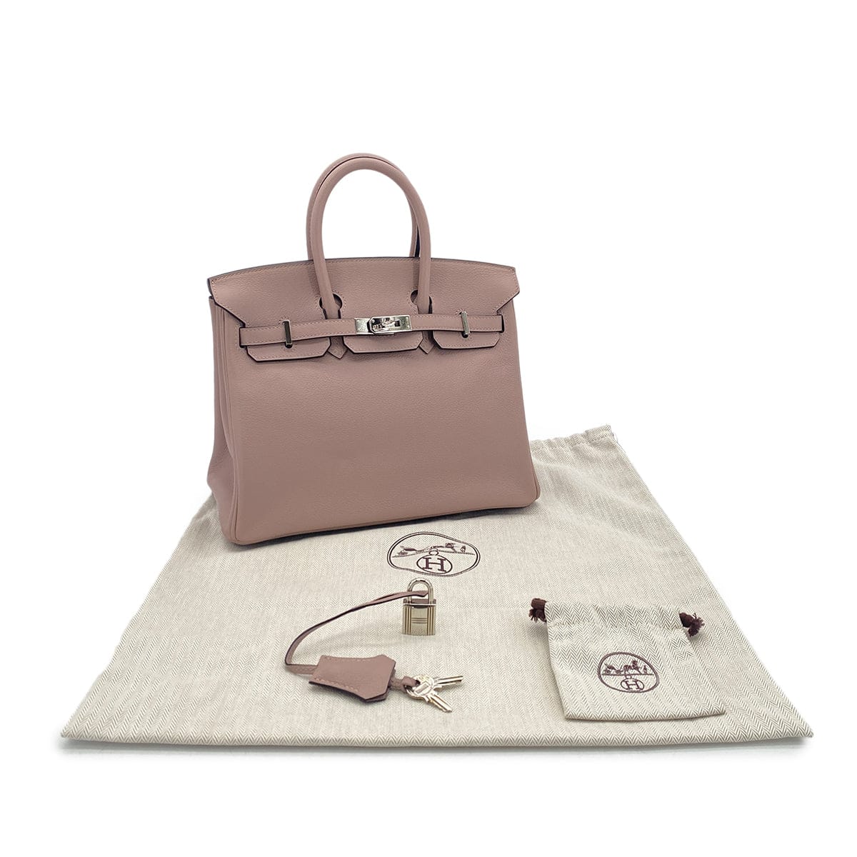 Luxury Promise Japan HERMES BIRKIN 25 GLYCINE EVERCOLOR HAND BAG T SHW 90301660