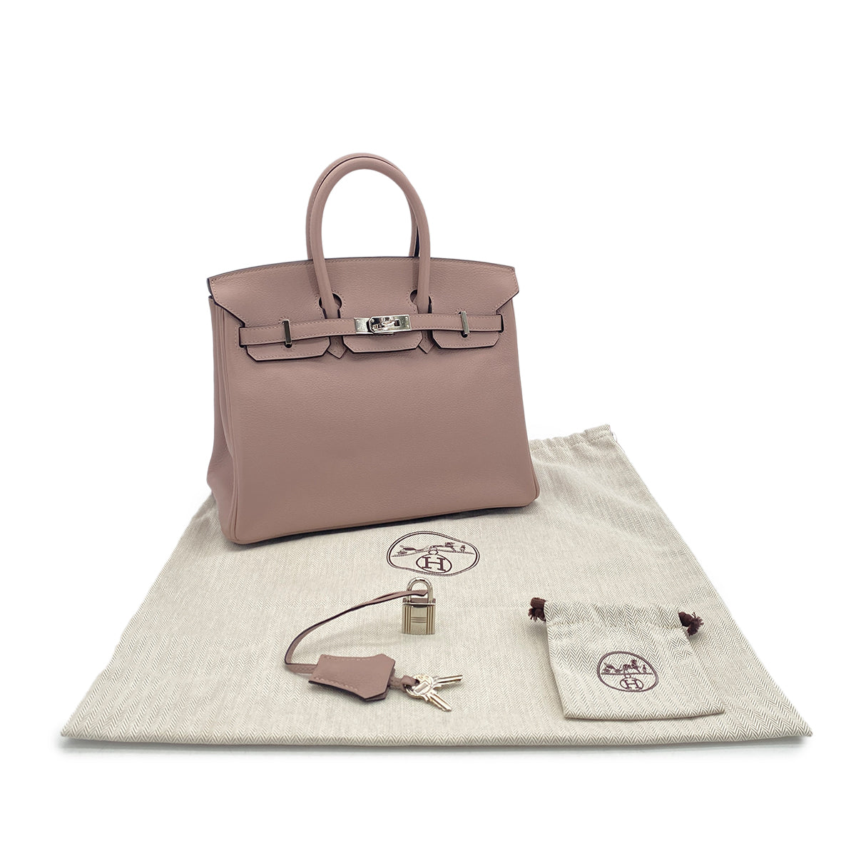 Luxury Promise Japan HERMES BIRKIN 25 GLYCINE EVERCOLOR HAND BAG T SHW 90301660