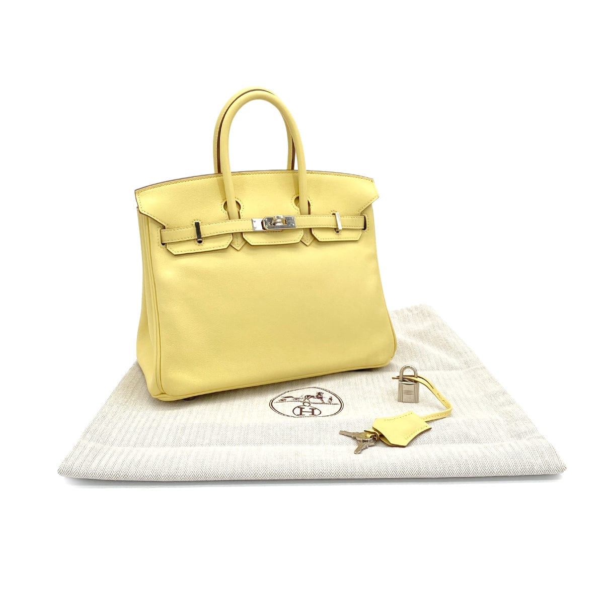 Luxury Promise Japan HERMES BIRKIN 25 JAUNE POUSSIN SWIFT HAND BAG 2015 T STAMP PALLADIUM HARDWARE 90322850