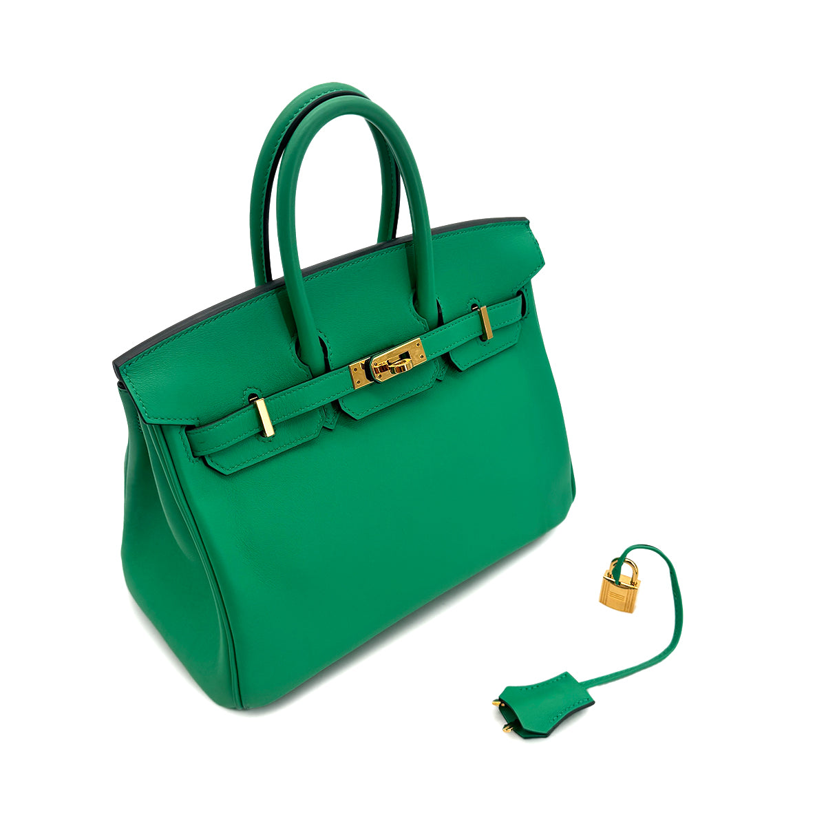 Luxury Promise Japan HERMES BIRKIN 25 MINT SWIFT HAND BAG U GHW 90300007
