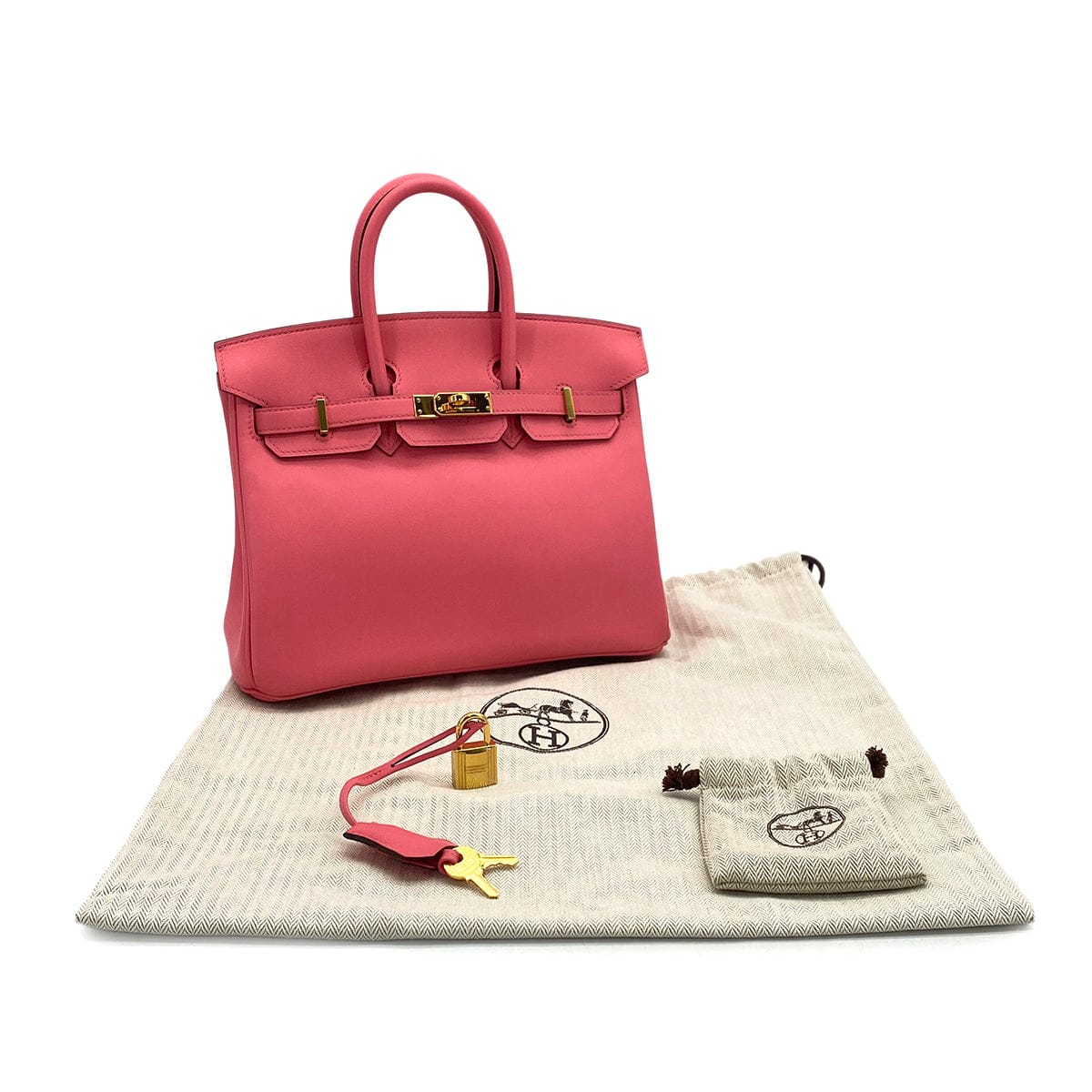 Luxury Promise Japan HERMES BIRKIN 25 ROSE AZALEE SWIFT HAND BAG D GOLD HARDWARE 90311292