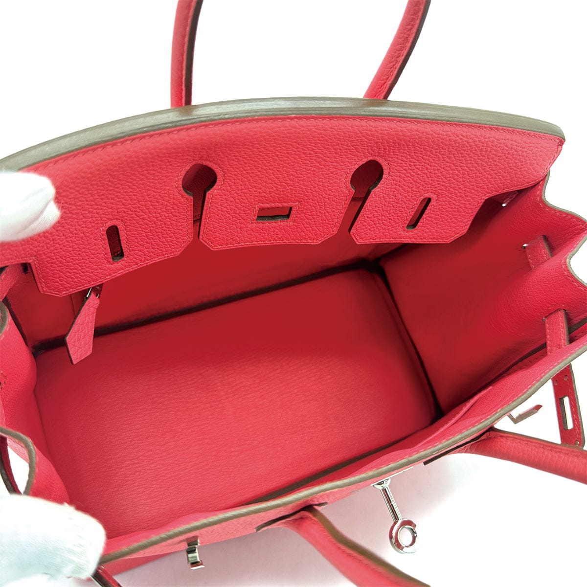 Luxury Promise Japan HERMES BIRKIN 25 ROSE LIPSTICK TOGO HAND BAG 2011 SQUARE O PALLADIUM HARDWARE 90311820