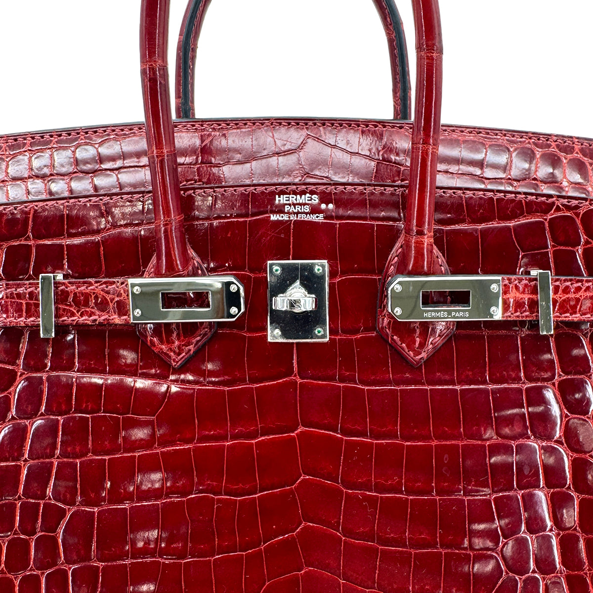Luxury Promise Japan HERMES BIRKIN 25 ROUGE H CROCODILE NILOTICUS HAND BAG □L SHW 90257459