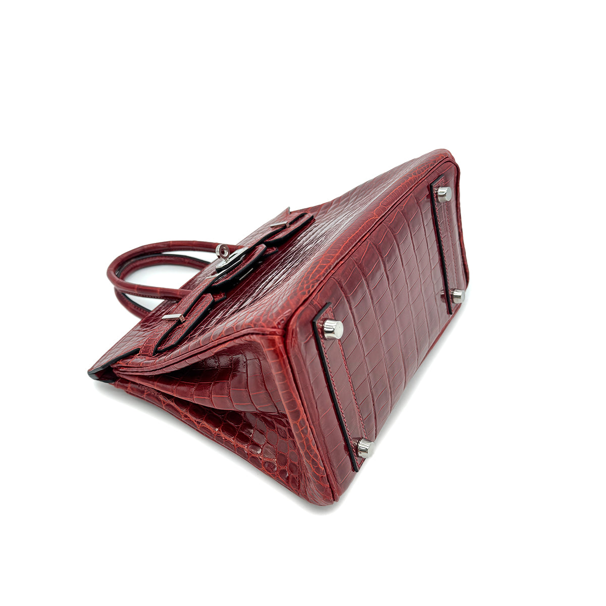 Luxury Promise Japan HERMES BIRKIN 25 ROUGE H CROCODILE NILOTICUS HAND BAG □L SHW 90257459