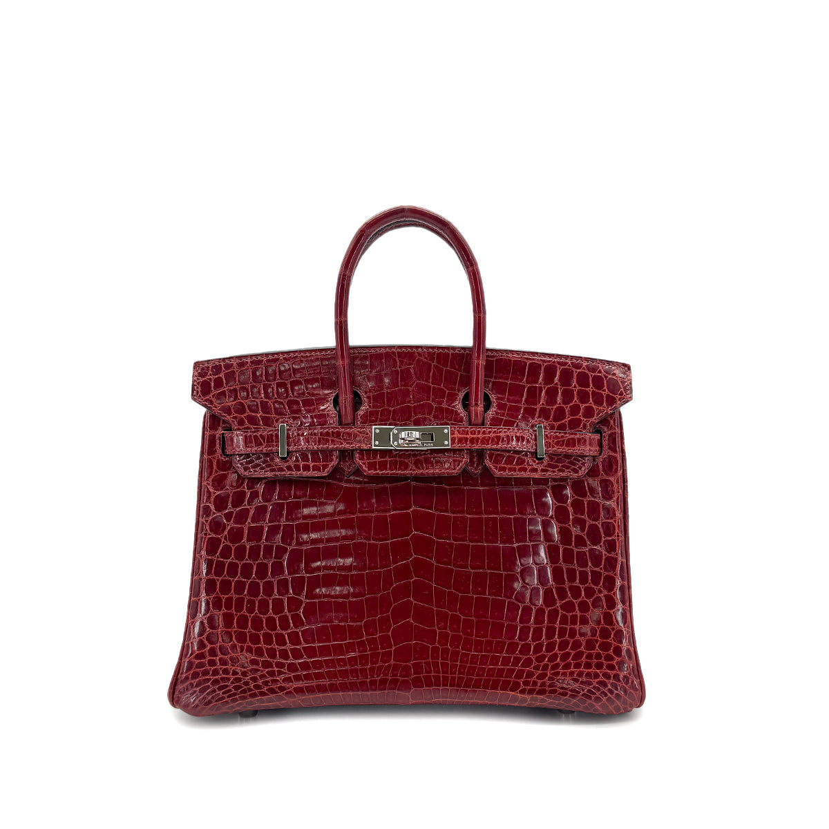 Luxury Promise Japan HERMES BIRKIN 25 ROUGE H CROCODILE NILOTICUS HAND BAG □L SHW 90257459