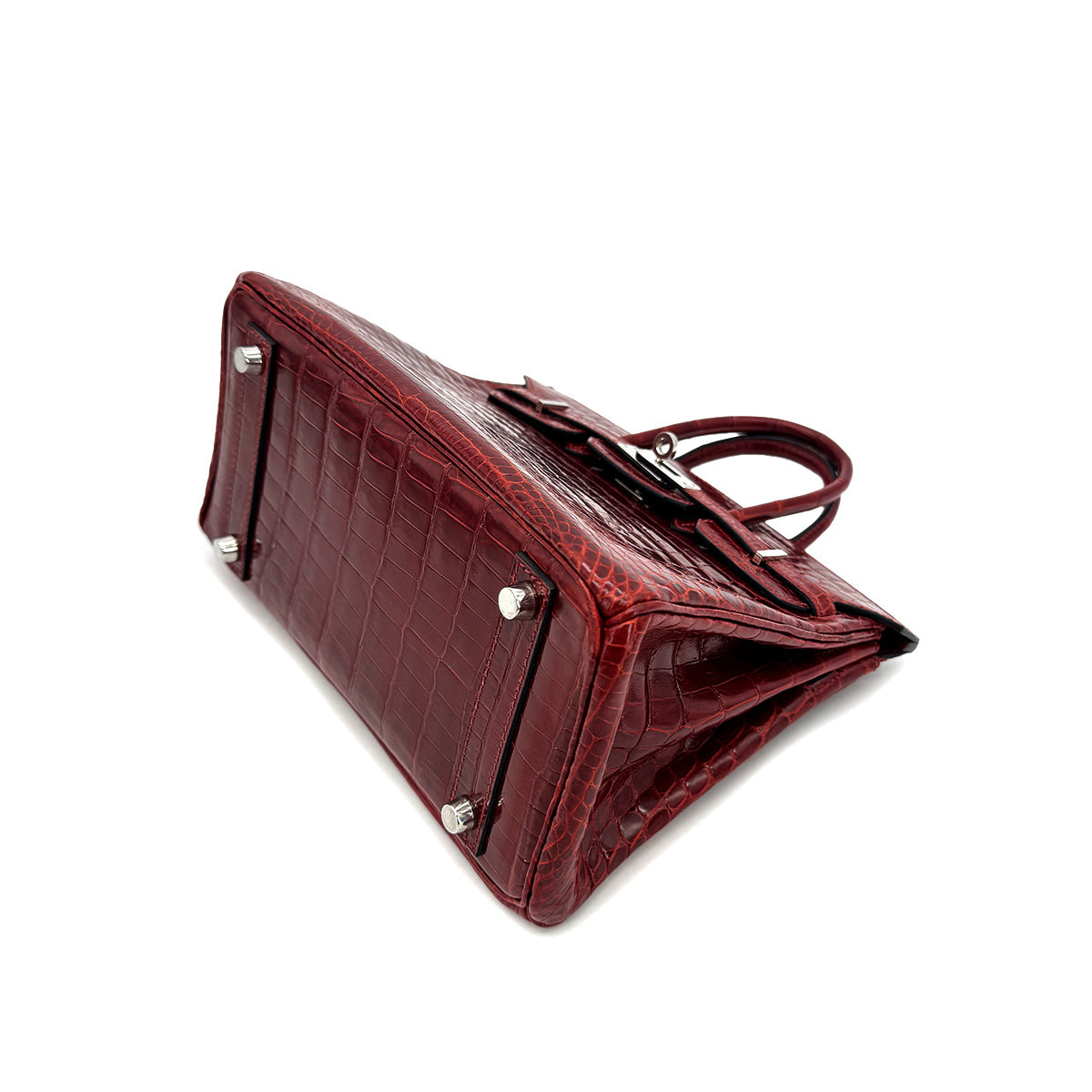Luxury Promise Japan HERMES BIRKIN 25 ROUGE H CROCODILE NILOTICUS HAND BAG □L SHW 90257459