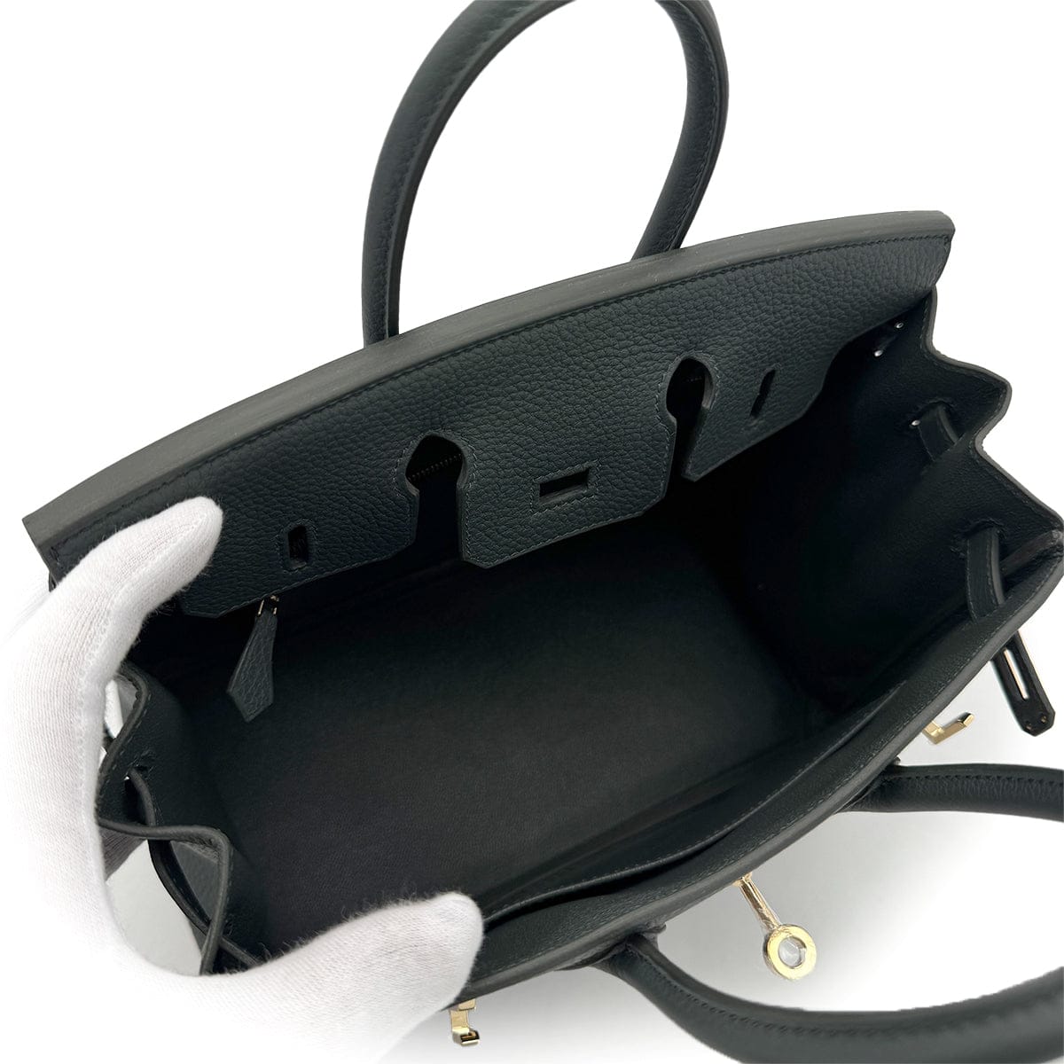 Luxury Promise Japan HERMES BIRKIN 25 VERT MANGROVE TOGO HAND BAG K PGHW 90305223