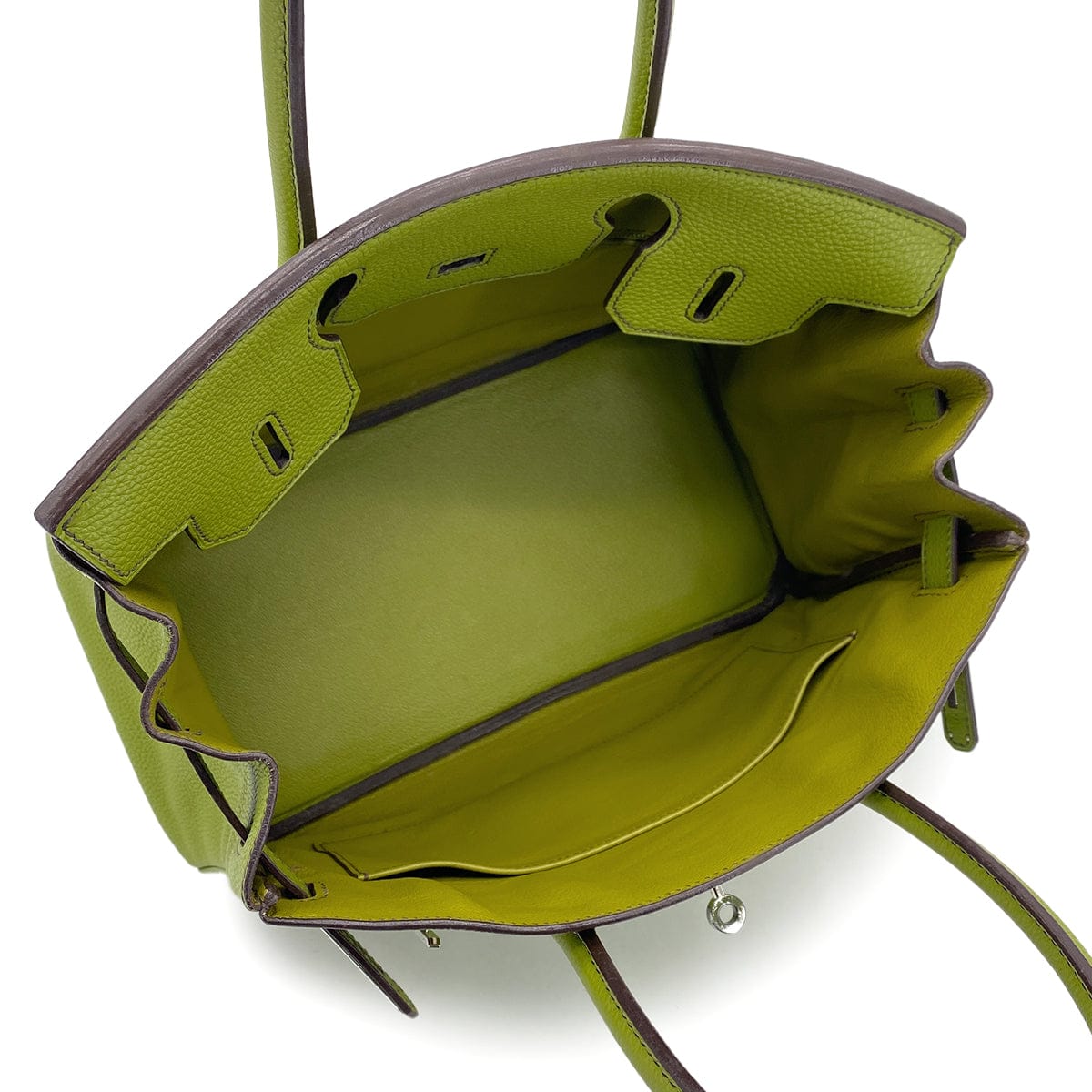 Luxury Promise Japan HERMES BIRKIN 30 ANIS GREEN TOGO HAND BAG 2006 SQUARE J PALLADIUM HARDWARE 90312504