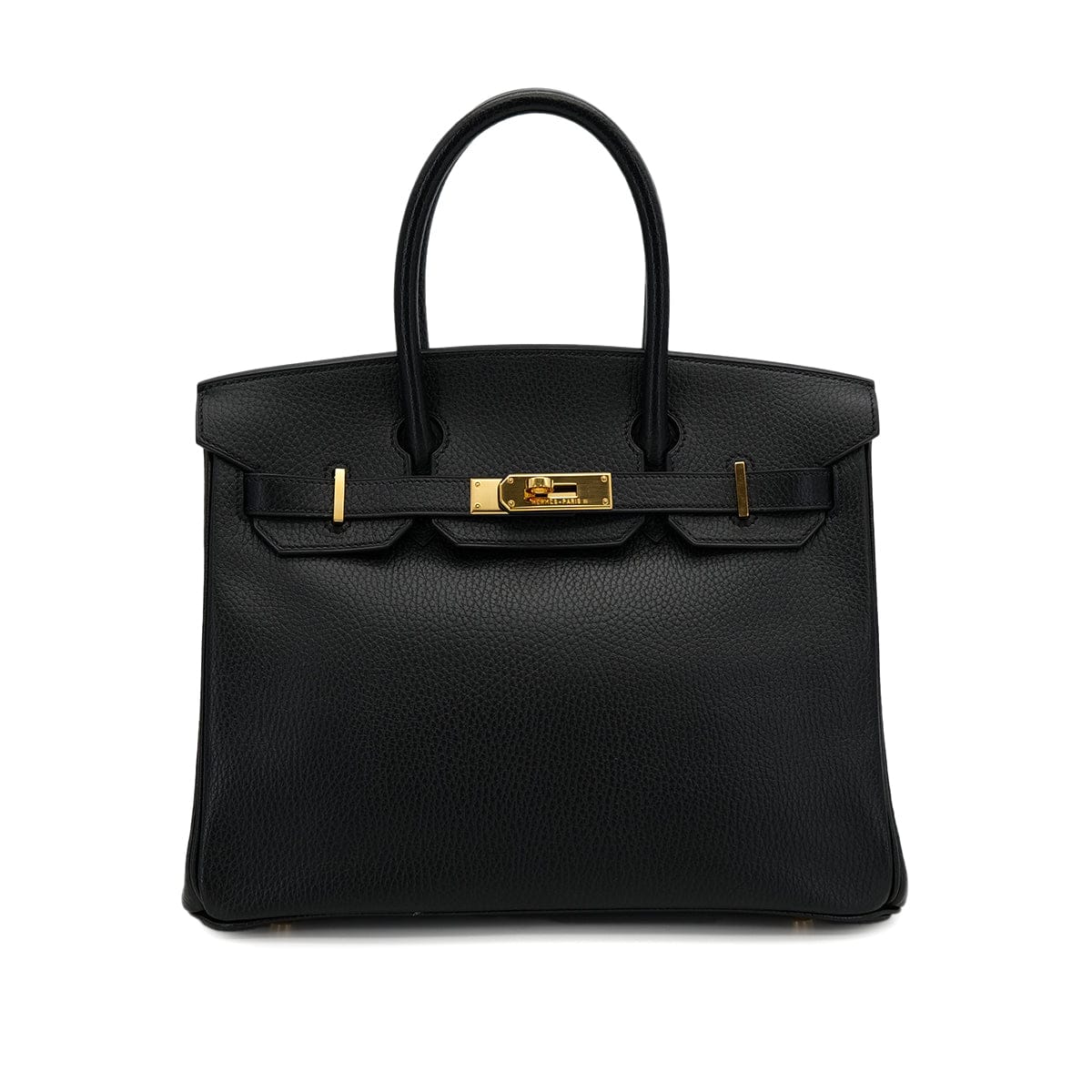 Luxury Promise Japan HERMES BIRKIN 30 BLACK ARDENNES HAND BAG 1999 SQUARE C GOLD HARDWARE 90312665