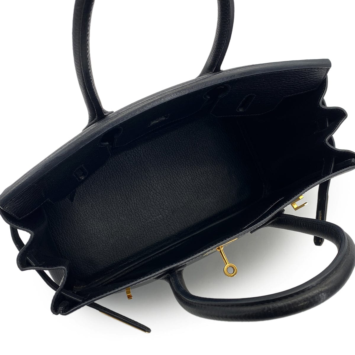 Luxury Promise Japan HERMES BIRKIN 30 BLACK ARDENNES HAND BAG 2003 SQUARE G GOLD HARDWARE 90314771