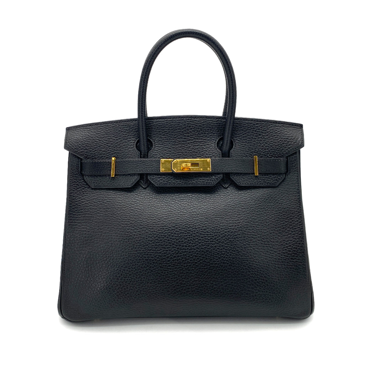 Luxury Promise Japan HERMES BIRKIN 30 BLACK ARDENNES HAND BAG □E GHW 90255782