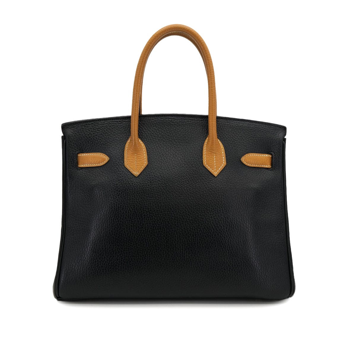 Luxury Promise Japan HERMES BIRKIN 30 BLACK NATUREL ARDENNES HAND BAG 1995 CIRCLE Y GOLD HARDWARE 90322922