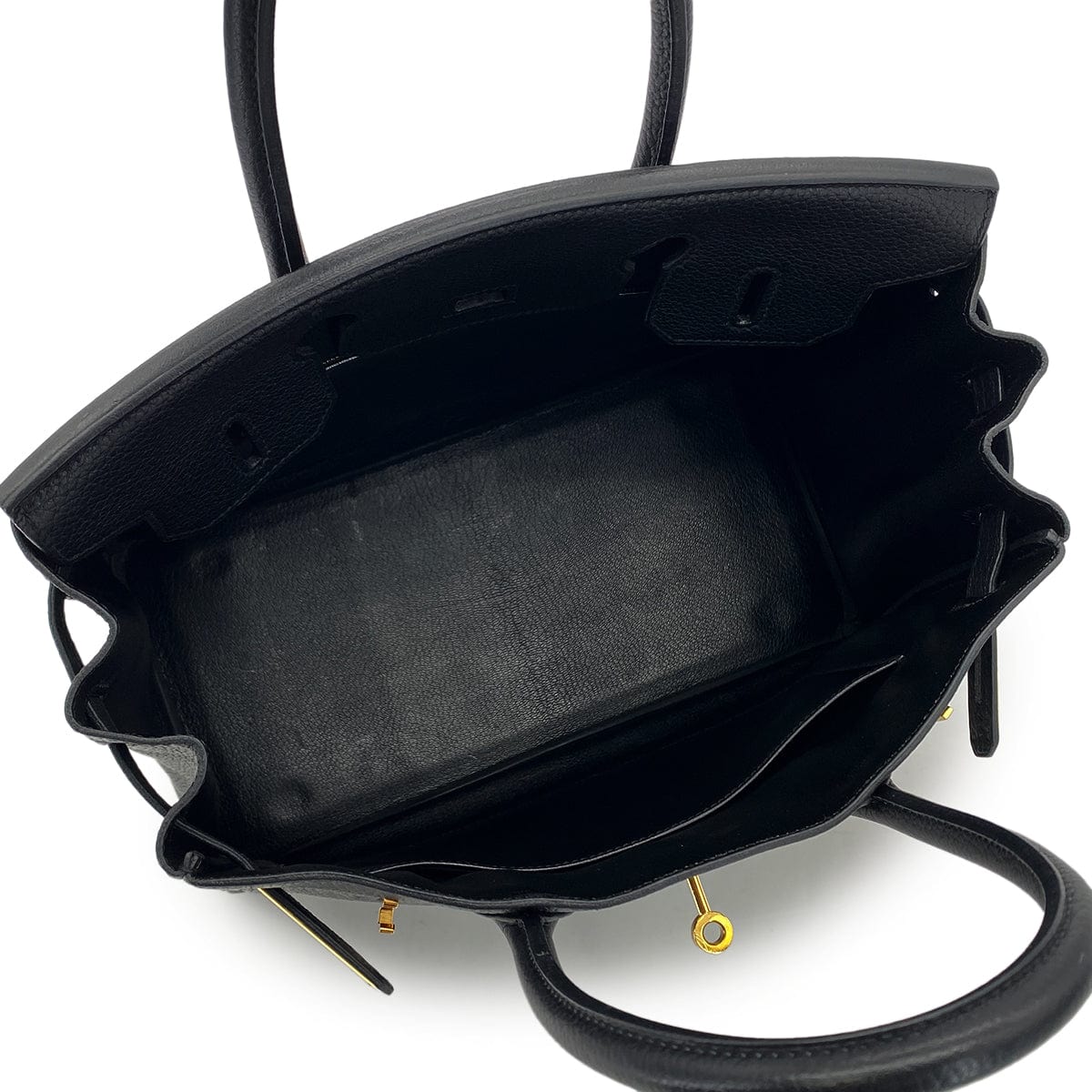 Luxury Promise Japan HERMES BIRKIN 30 BLACK TOGO HAND BAG □C GHW 90286179