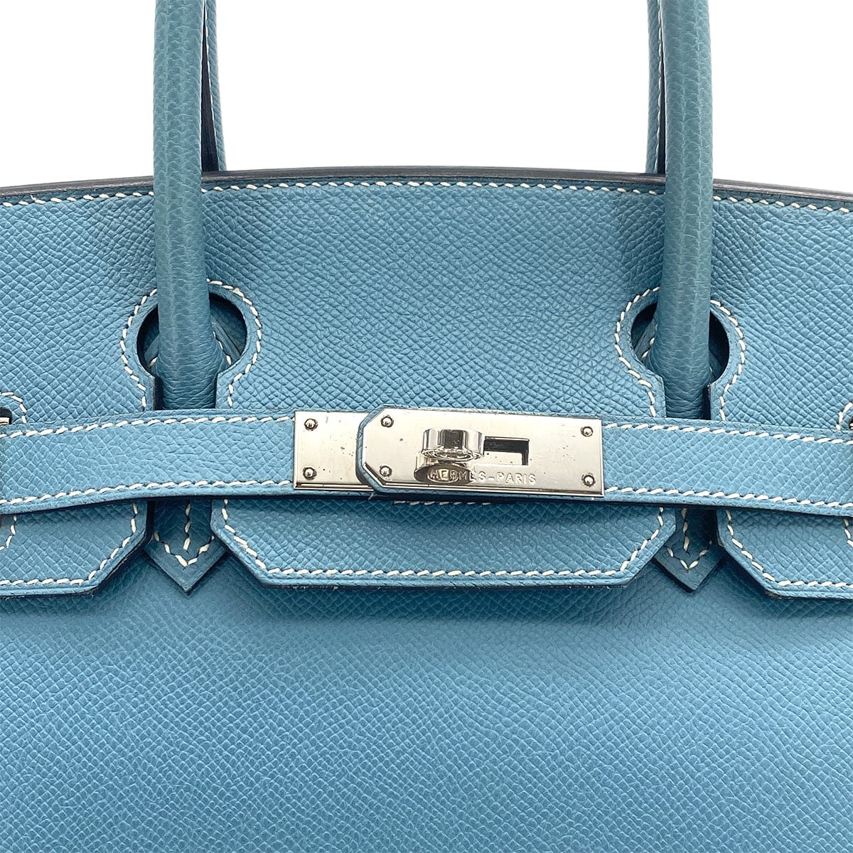 Luxury Promise Japan HERMES BIRKIN 30 BLUE JEAN EPSOM HAND BAG □L PALLADIUM HARDWARE 90308977