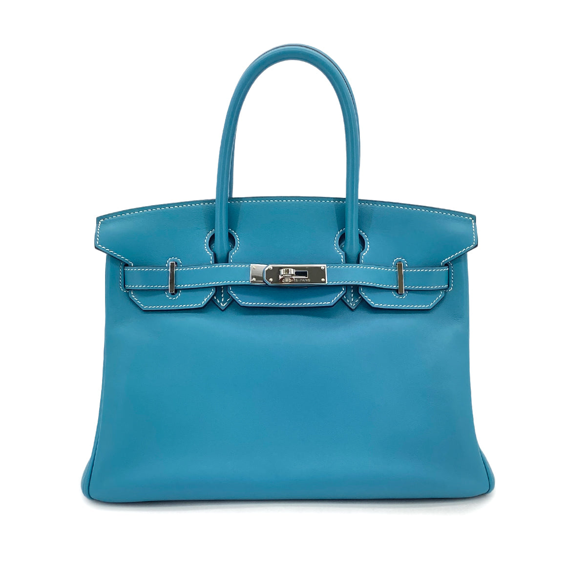 Luxury Promise Japan HERMES BIRKIN 30 BLUE JEAN VEAU SWIFT HAND BAG □K SHW 90296044