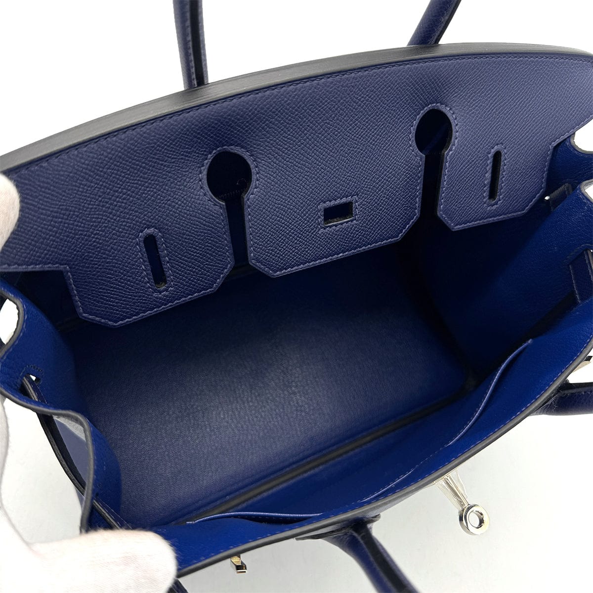 Luxury Promise Japan HERMES BIRKIN 30 BLUE SAPHIR EPSOM HAND BAG 2015 T STAMP PALLADIUM HARDWARE 90314752