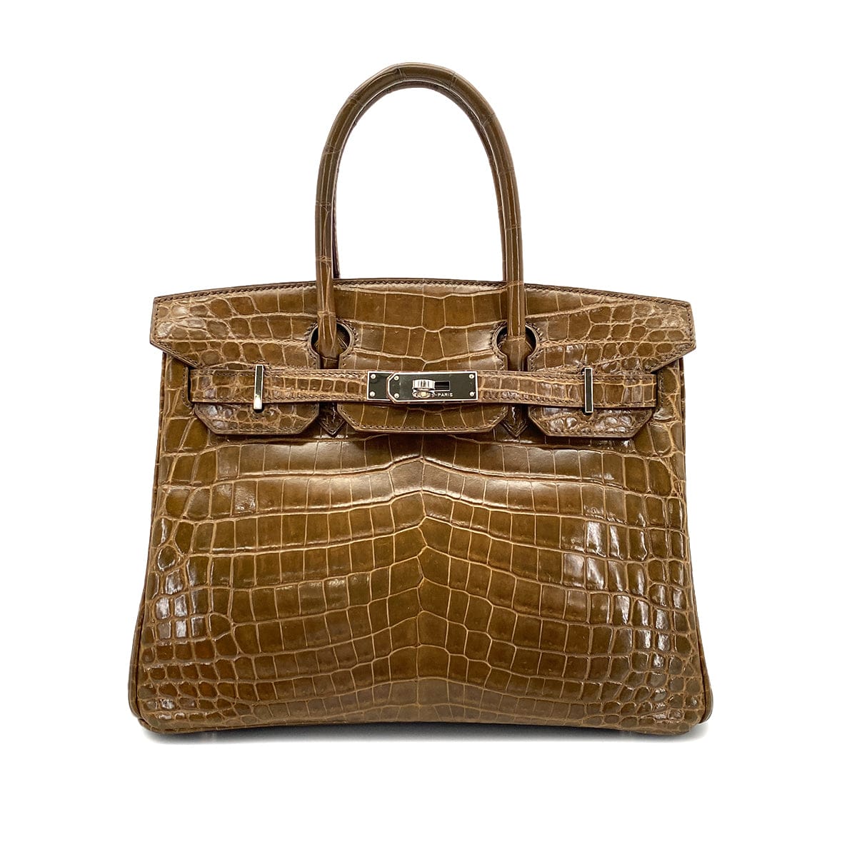 Luxury Promise Japan HERMES BIRKIN 30 BROWN CROCODILE NILOTICUS HAND BAG □M PHW 90305904