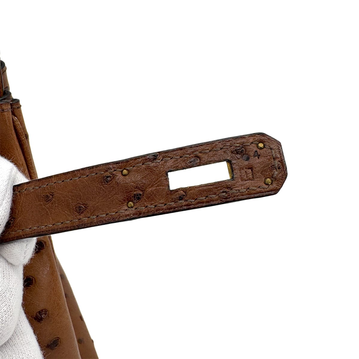Luxury Promise Japan HERMES BIRKIN 30 CHESTNUT OSTRICH HAND BAG 2005 SQUARE I GOLD HARDWARE 90323975