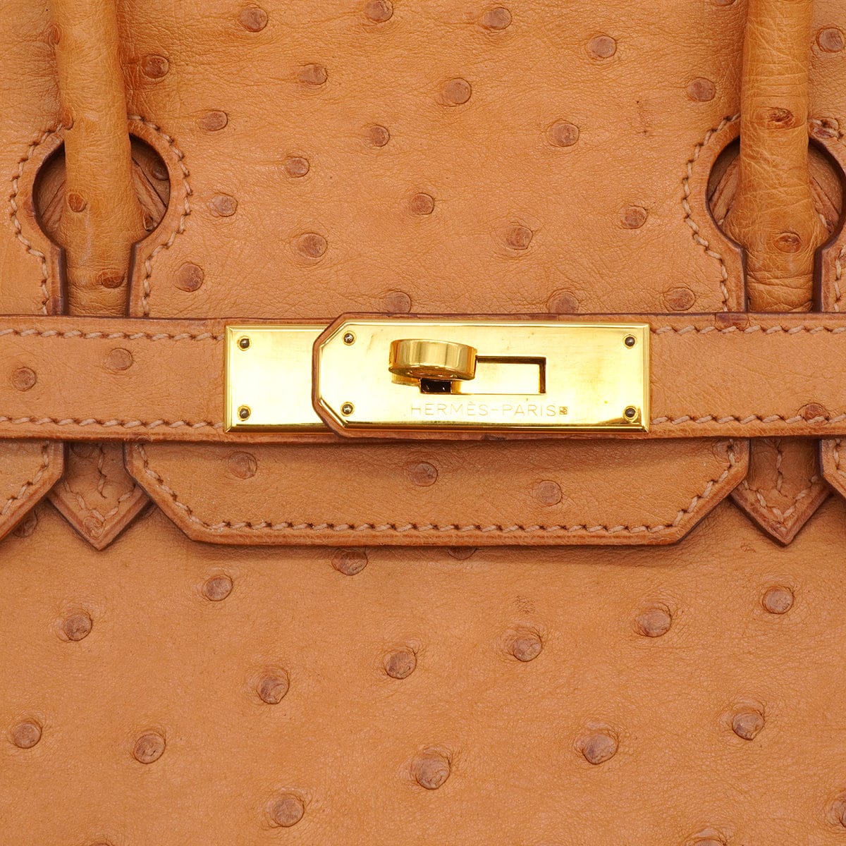Luxury Promise Japan HERMES BIRKIN 30 CHESTNUT OSTRICH HAND BAG 2008 SQUARE L GOLD HARDWARE 90344566